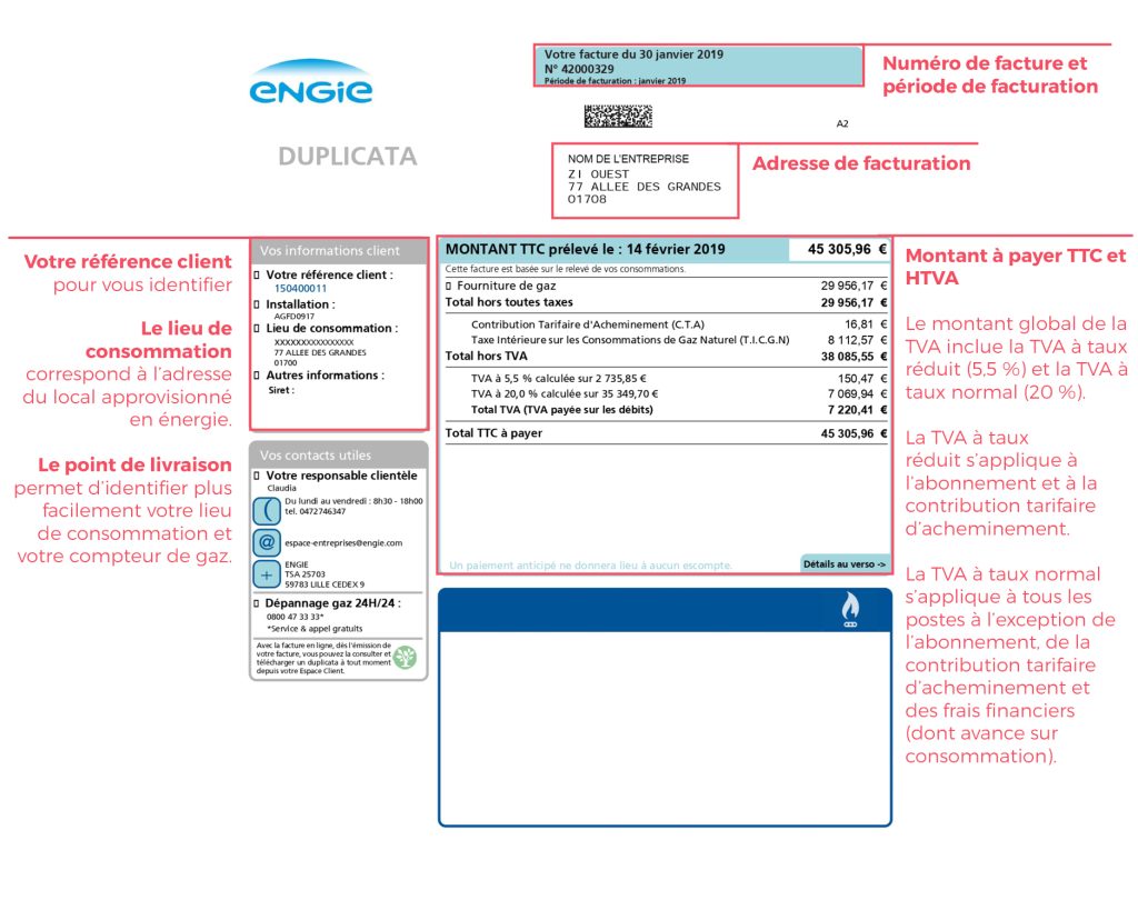 Comment Lire Sa Facture De Gaz ? - Enoptea